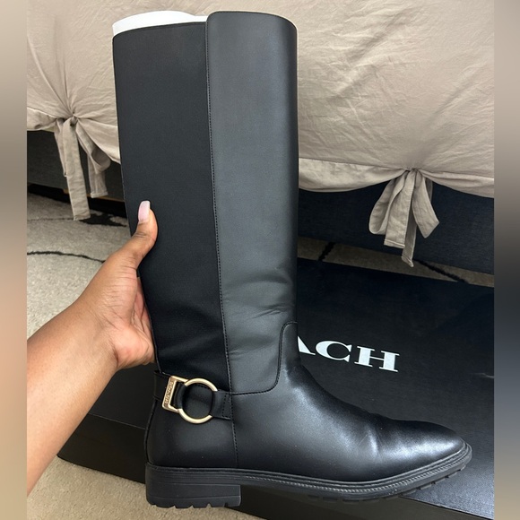 COACH Fitz Leather Riding Boot - Picture 1 of 7